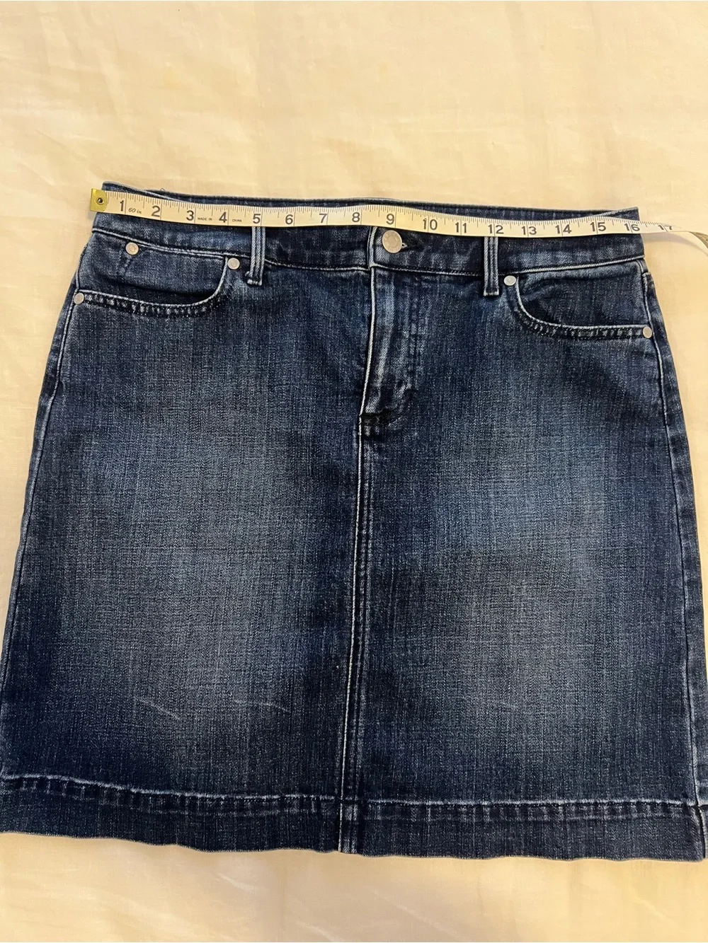 Talbots Petite Straight Denim Skirt Size 10P Classic Jean Skirt - Picture 2 of 6